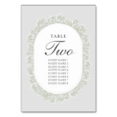 Numéro De Table Baby's Breath Monogram Gypsophila Floral Wedding (Dos)