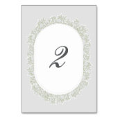 Numéro De Table Baby's Breath Monogram Gypsophila Floral Wedding (Dos)