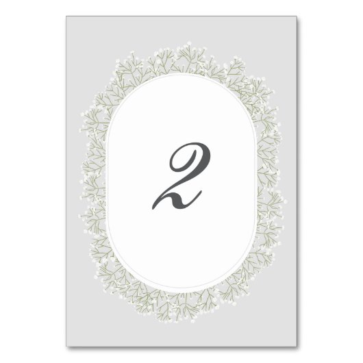 Numéro De Table Baby's Breath Monogram Gypsophila Floral Wedding (Par défaut)
