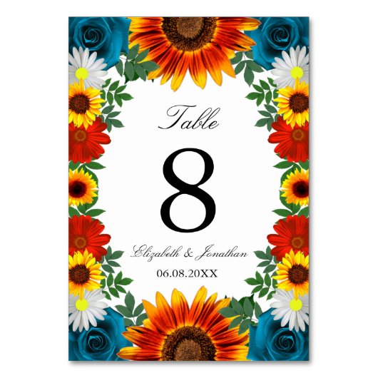 Numéro De Table Backyard Summer (Dos)