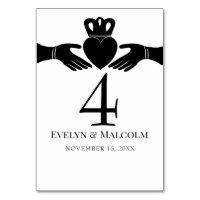 Bague de Claddagh irlandais Simple Mariage noir et