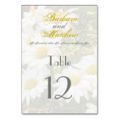 Numéro De Table Baisées blanches Jaune et Gris Script élégant (Par défaut)