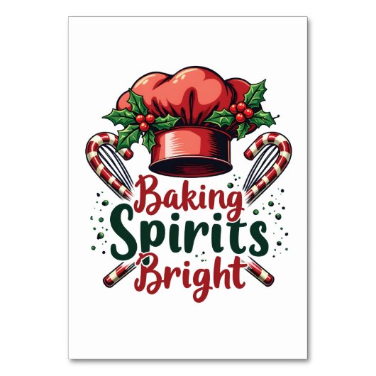 Numéro De Table Baking Spirits Bright Funky Baking Chef Baker (Par défaut)