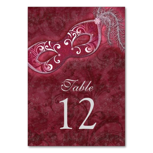 Numéro De Table Bal Mardi Gras Mariage (Par défaut)