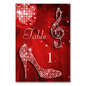 Numéro De Table Balle Red Disco et chaussure Stiletto double face (Dos)