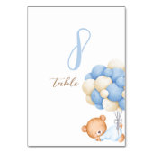 Numéro De Table Ballons d'aquarelle de l'ours en peluche Tableau 8 (Par défaut)