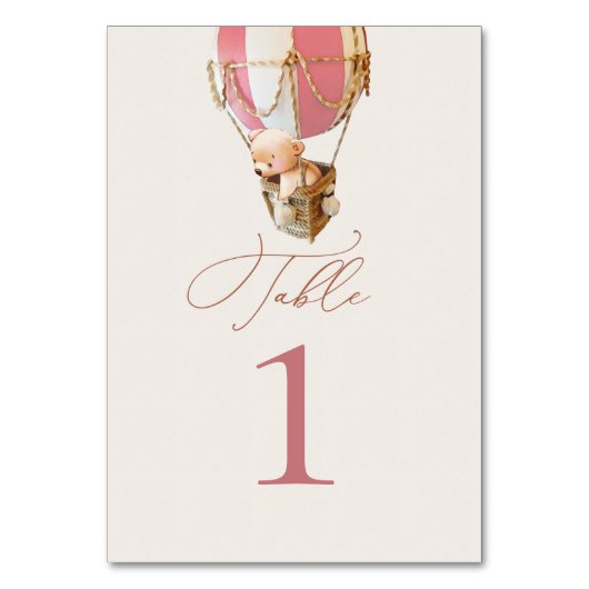 Numéro De Table Ballons d'ours Numéro de tableau (Dos)