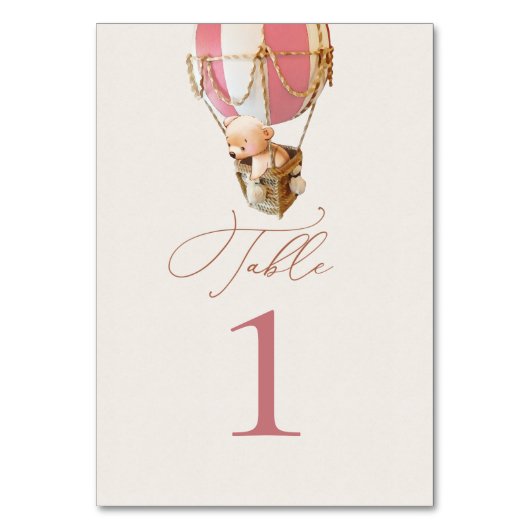 Numéro De Table Ballons d'ours Numéro de tableau (Par défaut)