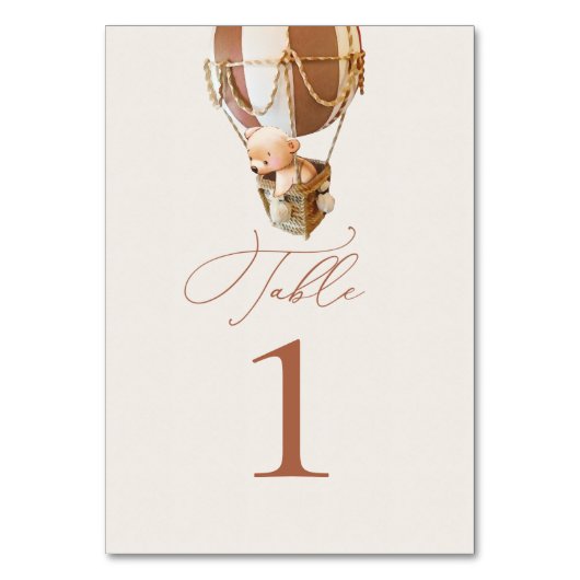 Numéro De Table Ballons d'ours Numéro de tableau (Dos)