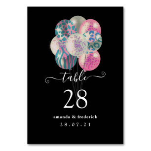 Numéro De Table Balloon Garland rose et bleu Safari