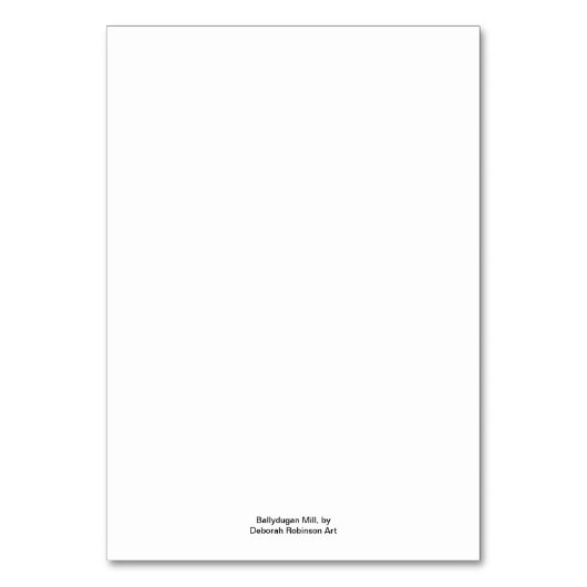 Numéro De Table Ballydugan Mill Downpatrick (Dos)