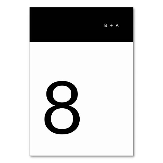 Numéro De Table Bande Noire Simple Plain Moderne Premium Élégant (Par défaut)