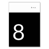 Numéro De Table Bande Noire Simple Plain Moderne Premium Élégant T (Dos)
