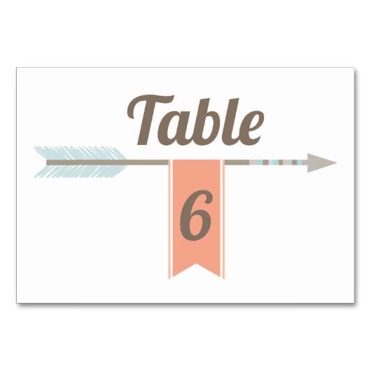 Numéro De Table Bannière Flèche Boho moderne (Dos)
