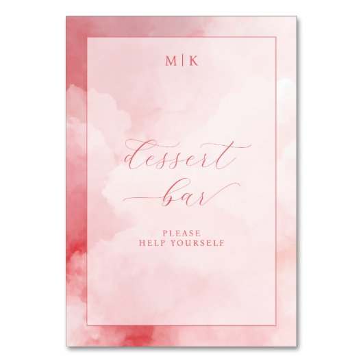 Numéro De Table Bar à Desserts Rose Fantaisiste (Par défaut)