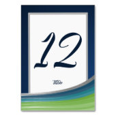 Numéro De Table Bar à vague bleu et vert Mitzvah (Par défaut)