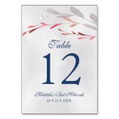 Numéro De Table Bar Mitsva Floral Botanique Aquarelle de Succulent (Dos)