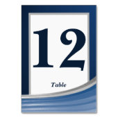 Numéro De Table Barre d'onde bleue Mitzvah (Dos)