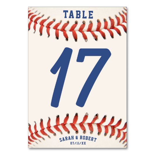 Numéro De Table Baseball Softball Sport Mariage Réception (Par défaut)