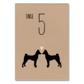 Numéro De Table Basenji Chien Silhouettes Réception de mariage (Par défaut)