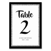 Numéro De Table Bat mitzvah Glittery noir et argent (Par défaut)