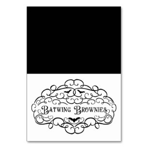 Numéro De Table Bat wing Brownies Vintage Halloween Food Tente