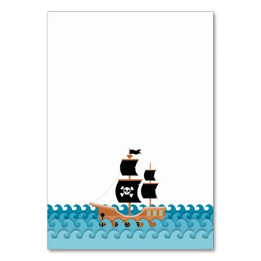 Numéro De Table Bateau pirate (Dos)