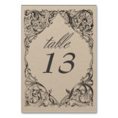 Numéro De Table Batte victorienne jusqu'à la mort Noir et Mariage (Par défaut)