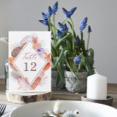 Numéro De Table Beach Seashells Aquarelle Côte Chic Mariage