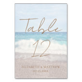 Numéro De Table Beach Wedding Seaside/Oceanside Wedding (Dos)
