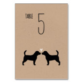 Numéro De Table Beagle Chien Silhouettes Réception de mariage (Par défaut)