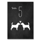 Numéro De Table Beagle Silhouettes Couple Mariage Réception Client (Dos)