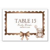 Numéro De Table Bearly Wait Neutral Teddy Baby Shower (Devant)