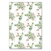 Numéro De Table Beau Eucalyptus Mariage chrétien (Dos)