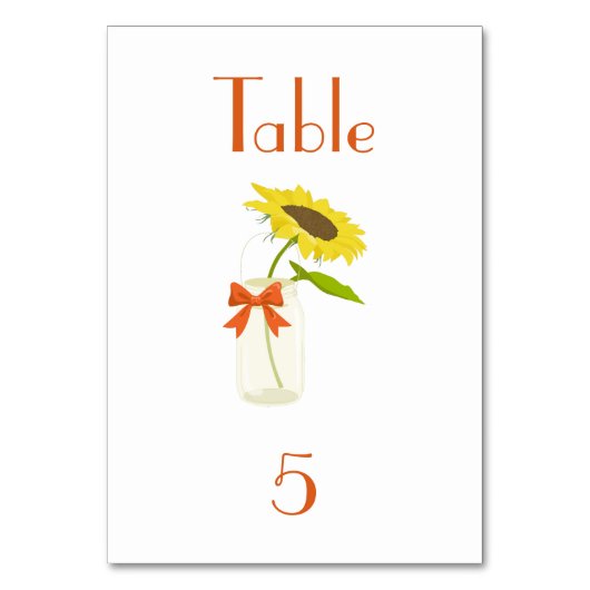 Numéro De Table Beau Mariage de tournesol (Par défaut)