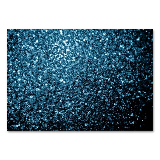 Numéro De Table Bébé bleu clair faux paillettes scintillantes (Devant)