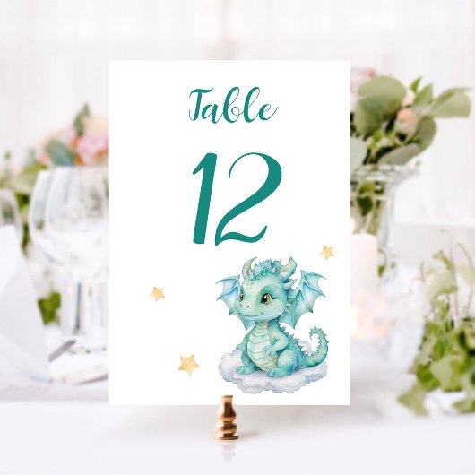 Numéro De Table Bébé Dragon