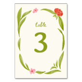 Numéro De Table Bébé en fleurs main tiré floral (Par défaut)