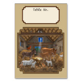 Numéro De Table Bébé Jésus Manger Nativité de Noël (Dos)