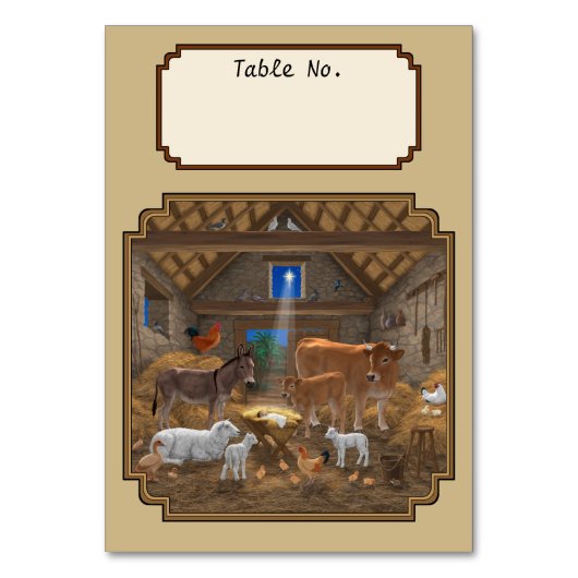 Numéro De Table Bébé Jésus Manger Nativité de Noël (Par défaut)