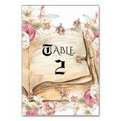 Numéro De Table Bébé Royale Fée Conte Baby Shower (Dos)