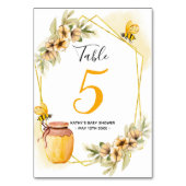 Numéro De Table Bee Botanical Modern Numéro de tableau (Dos)