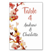 Numéro de table Begonia vintage (Dos)