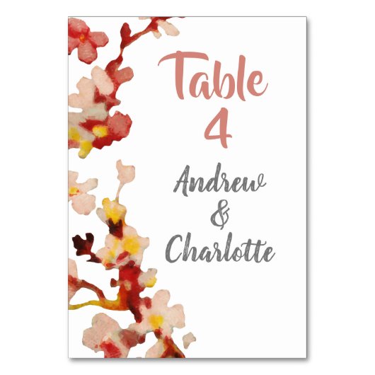 Numéro de table Begonia vintage (Par défaut)