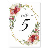 Numéro De Table Belle Flore de Printemps (Dos)