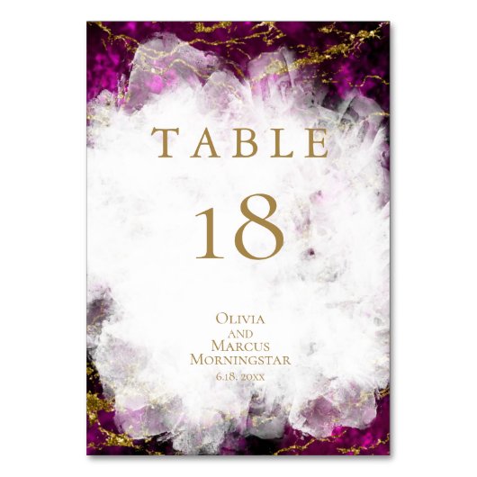 NUMÉRO DE TABLE | Belle géode de cristal de grenat (Par défaut)