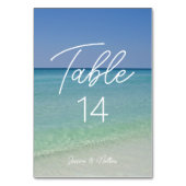 Numéro De Table Belle photographie de plage Mariage personnalisé (Par défaut)