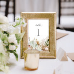 Numéro De Table Belle Réception Botanique De Mariage Boho<br><div class="desc">Cette belle carte de numéro de table mariage présente de belles botaniques boho et une typographie élégante. Ensemble, ces éléments créent un menu de mariage rustique mais élégant qui serait parfait pour un mariage romantique à tout moment de l'année. Ce design s'harmonise avec notre belle suite Boho Botanical mariage. Voir...</div>