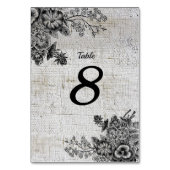 Numéro De Table Belle table de Mariage de fleurs noir/gris (Par défaut)