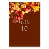 Numéro De Table Belles feuilles d'automne et baies Mariage d'autom (Par défaut)